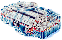 Inside an Aerzen  3 lobe roots blower